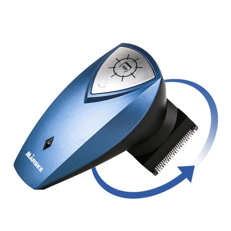 MARSKE MS-5013  Electric Self-service Hair Clipper Men Shaver 360 Degree Rotating Hair Trimmer(Blue)