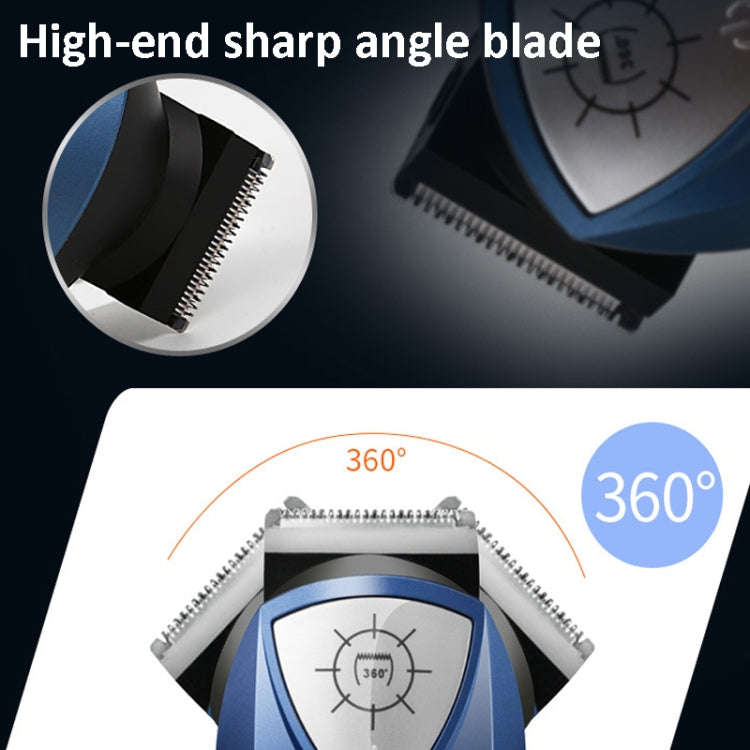 MARSKE MS-5013  Electric Self-service Hair Clipper Men Shaver 360 Degree Rotating Hair Trimmer(Blue)