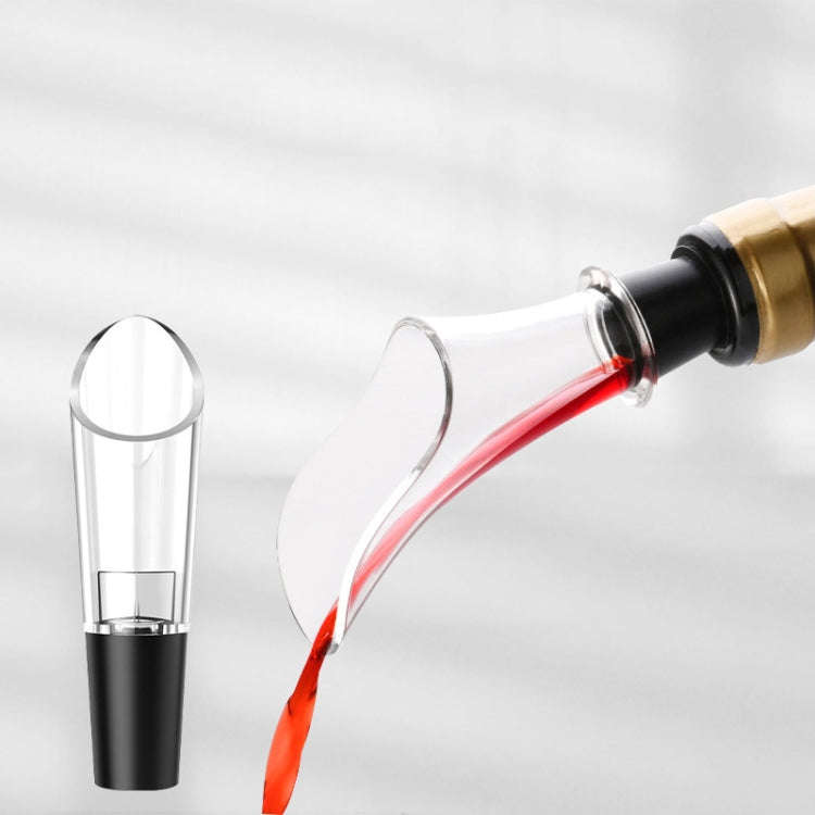 Mini Home Wine Pourer Red Wine Quick Decanter Silicone Wine Starter, Spec: Oblique Mouth