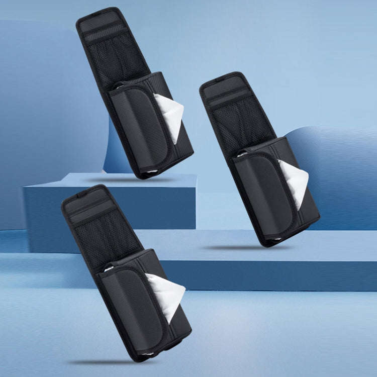 Car Seat Side Storage Hanging Bag Tissue Box, Model: H321 Carbon Fiber Pattern