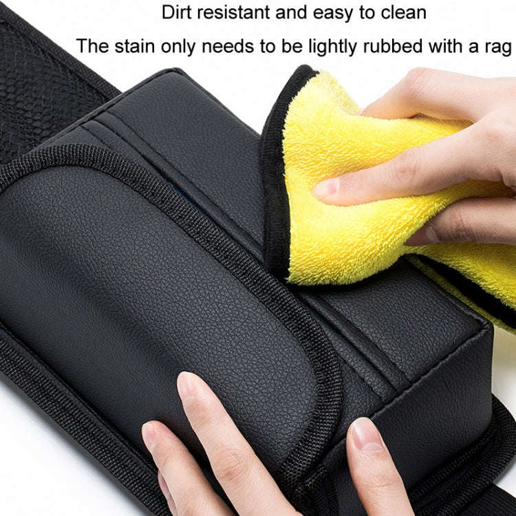 Car Seat Side Storage Hanging Bag Tissue Box, Model: H320 Litchi Pattern