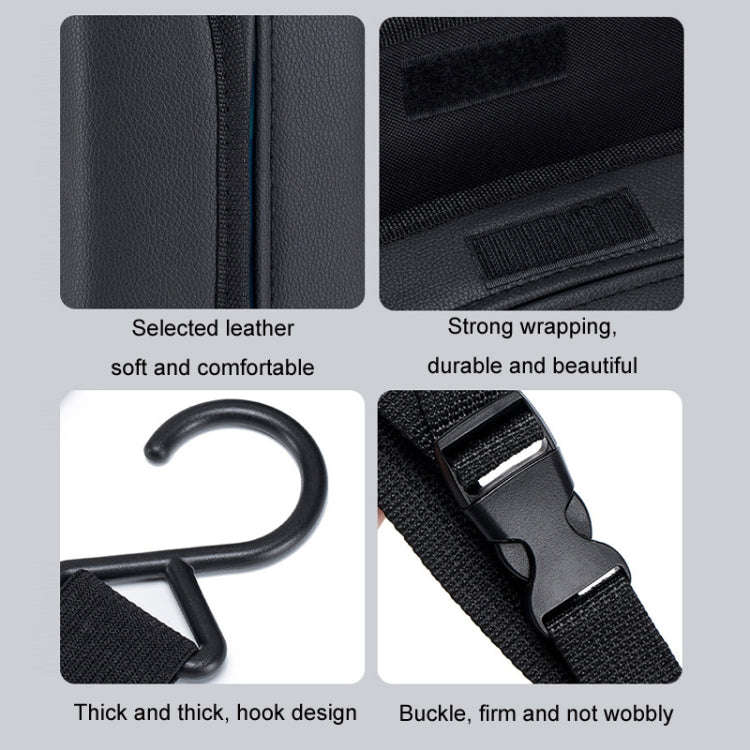 Car Seat Side Storage Hanging Bag Tissue Box, Model: H320 Litchi Pattern