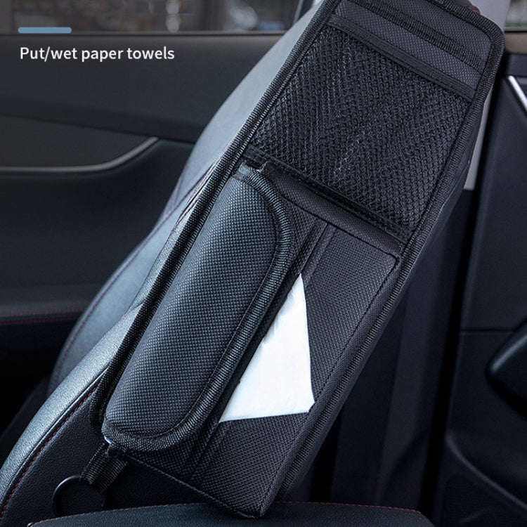 Car Seat Side Storage Hanging Bag Tissue Box, Model: H321 Carbon Fiber Pattern