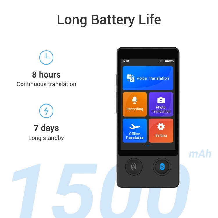 Hishell W12 144 Languages AI Voice Translator Smart Camera Translator Offline Dialogue Real-Time ...