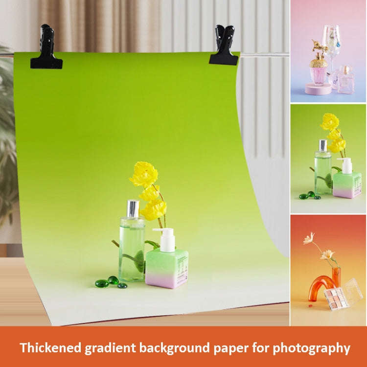 57 x 87cm Double-sided Gradient Background Paper Atmospheric Still Life Photography Props(Orange ...