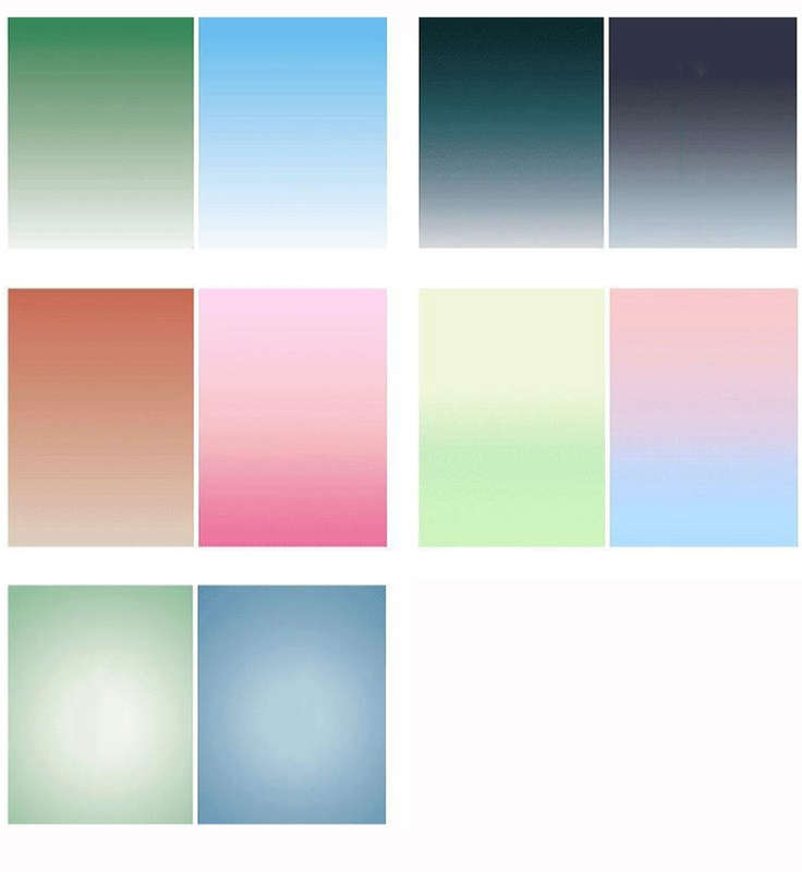 57 x 87cm Double-sided Gradient Background Paper Atmospheric Still Life Photography Props(Green+F...
