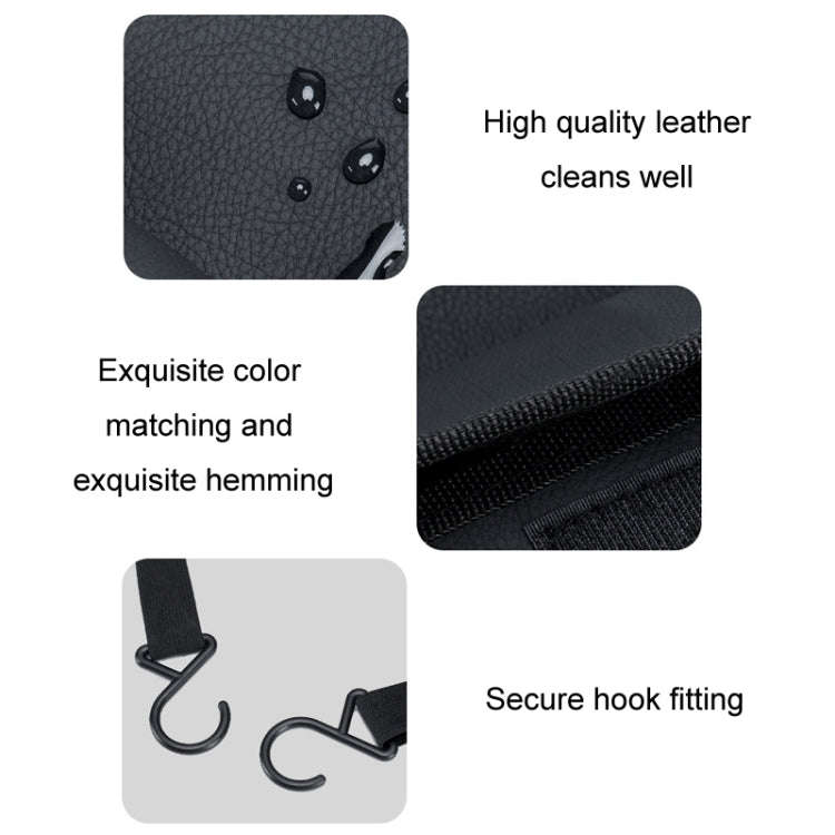 Car Seat Storage Mesh Pocket Hanging Storage Bag Tissue Box, Color: H9160 Black