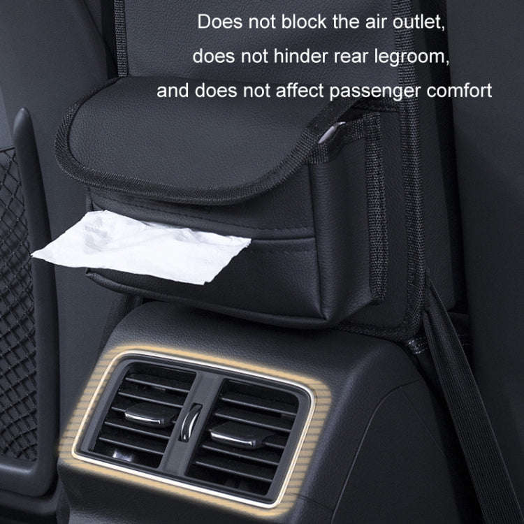 Car Seat Storage Mesh Pocket Hanging Storage Bag Tissue Box, Color: H9160 Black