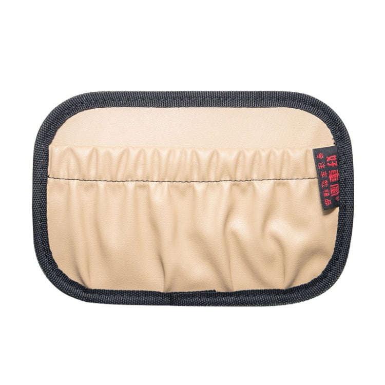 Car Instrument Console Adhesive Net Pocket Storage Hanging Bag, Color: H012 Beige Large
