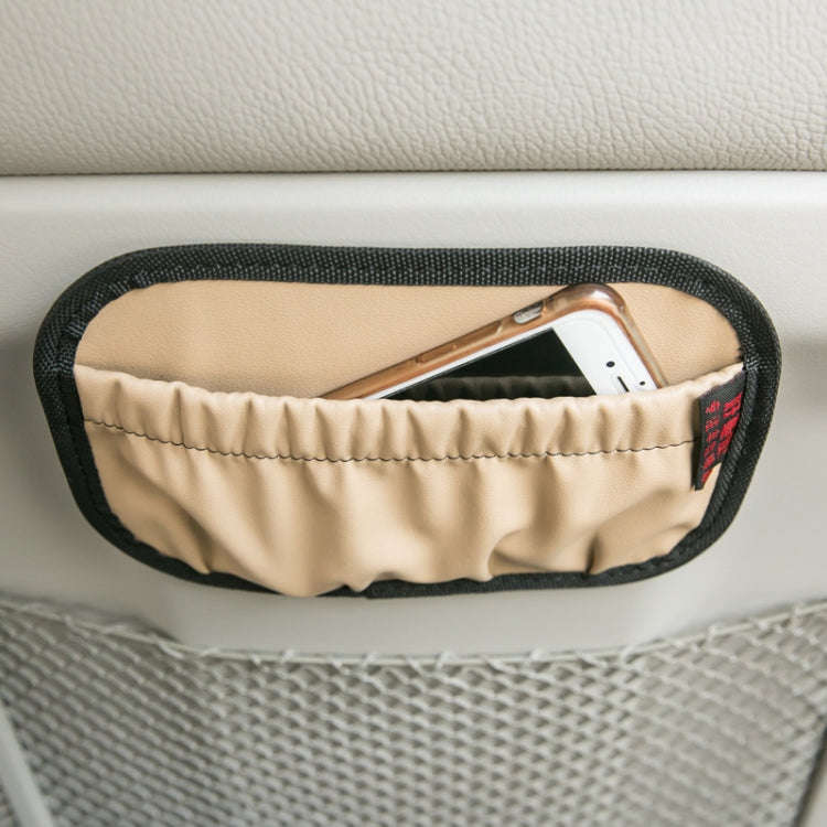 Car Instrument Console Adhesive Net Pocket Storage Hanging Bag, Color: H011 Black Large