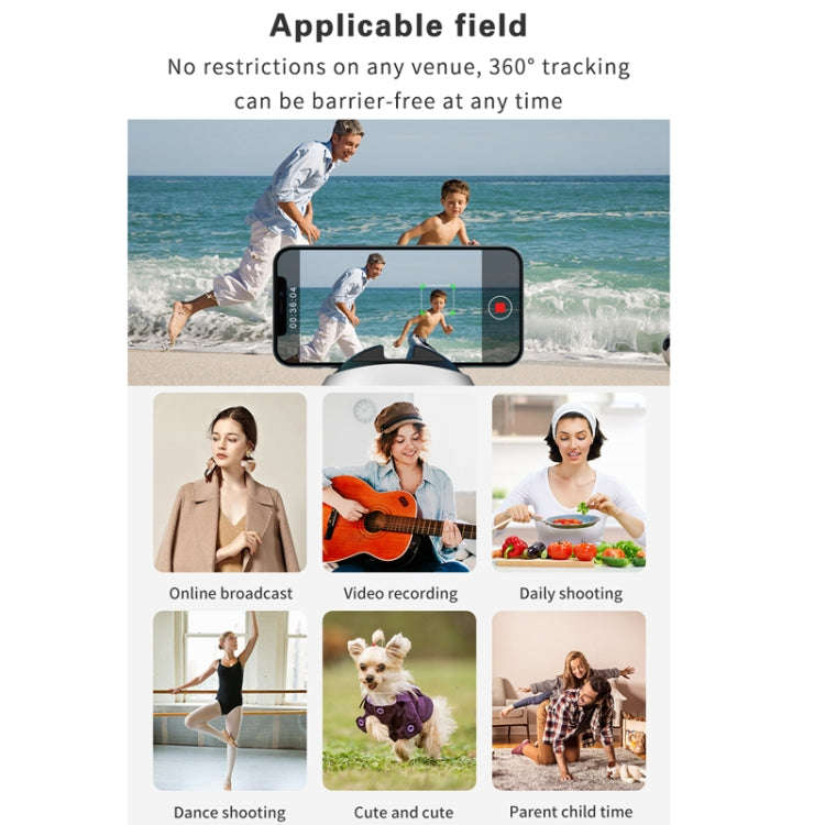 Hishell Rechargeable AI Face Intelligent Follow Shot Gimbal Cell Phone Live Streaming Video Stabi...