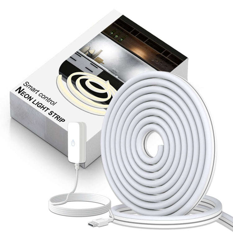 LIXINCORDA 2m 5V USB Touch Control LED Light Strip Flexible Neon Silicone Soft Strip(Warm White)