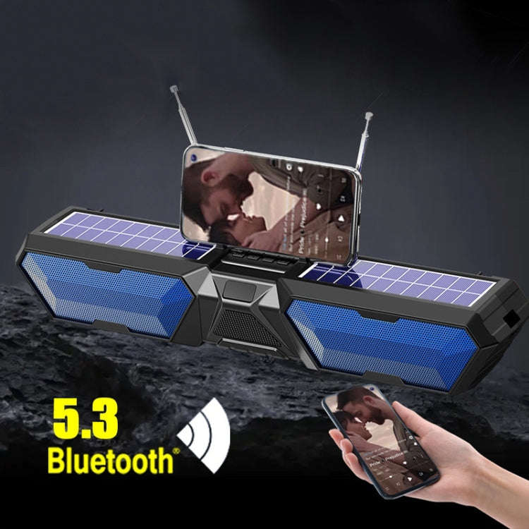 DV-880 Dual Solar Wireless Bluetooth Speaker Outdoor Long Radio(Red)