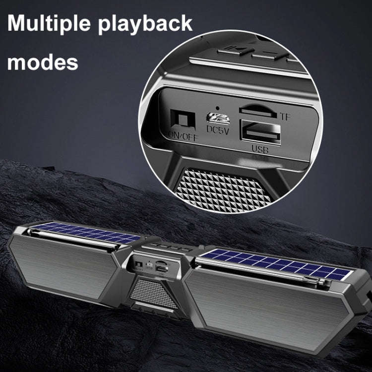 DV-880 Dual Solar Wireless Bluetooth Speaker Outdoor Long Radio(Red)