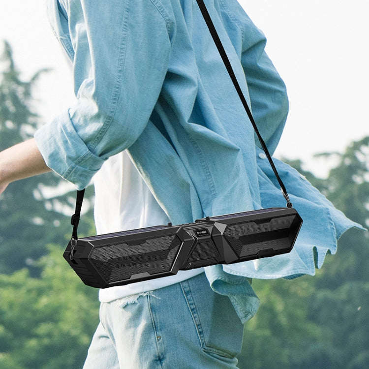 DV-880 Dual Solar Wireless Bluetooth Speaker Outdoor Long Radio(Red)