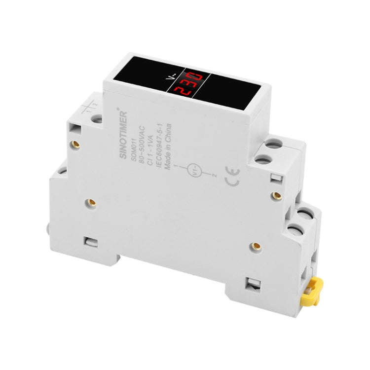 SINOTIMER SDM011 Modular Din Rail Type AC Single-Phase Digital Voltmeter Electronic Instrumentation