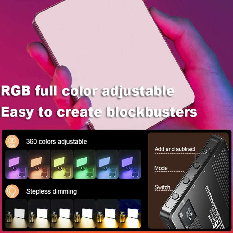 Desiontal M16 RGB Rechargeable Pocket Light Mini Photography Light LED Outdoor Shooting Supplemen...