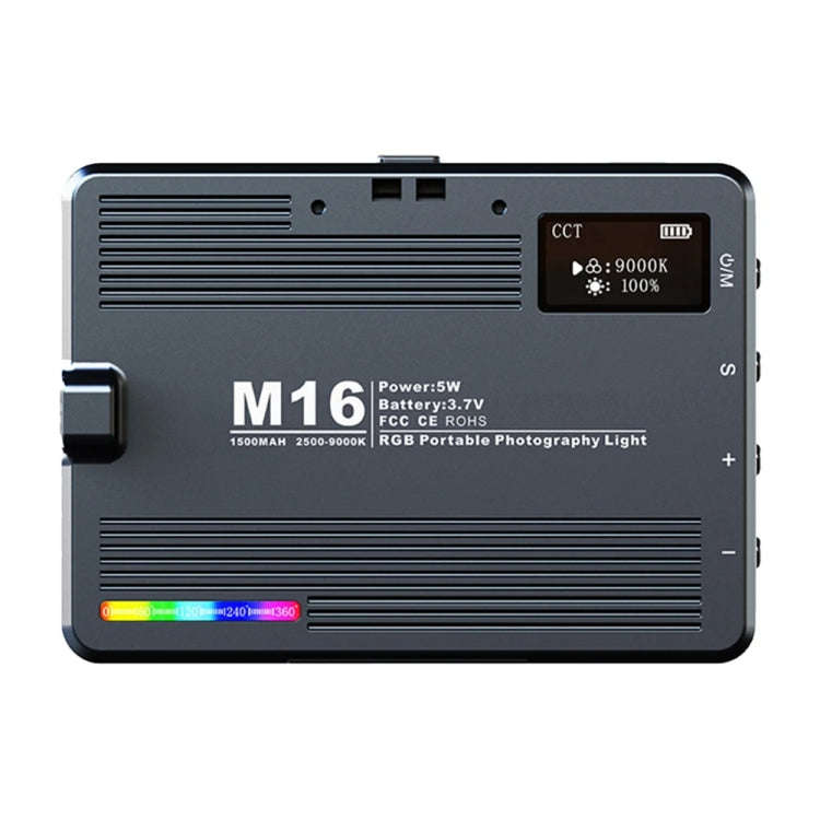 Desiontal M16 RGB Rechargeable Pocket Light Mini Photography Light LED Outdoor Shooting Supplemen...