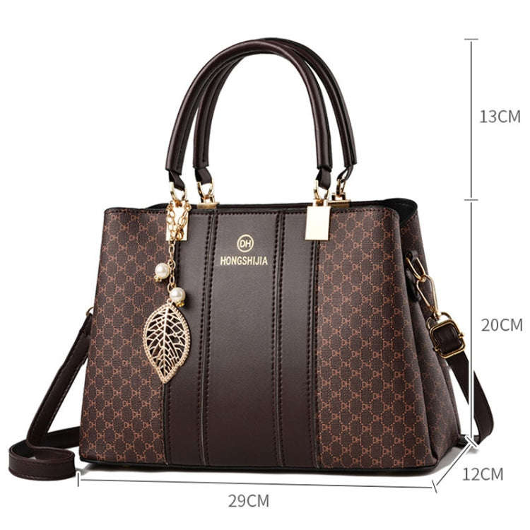 Spring Summer Lady Handbag Large Capacity Colorblocking Shoulder Crossbody Bag(Black)