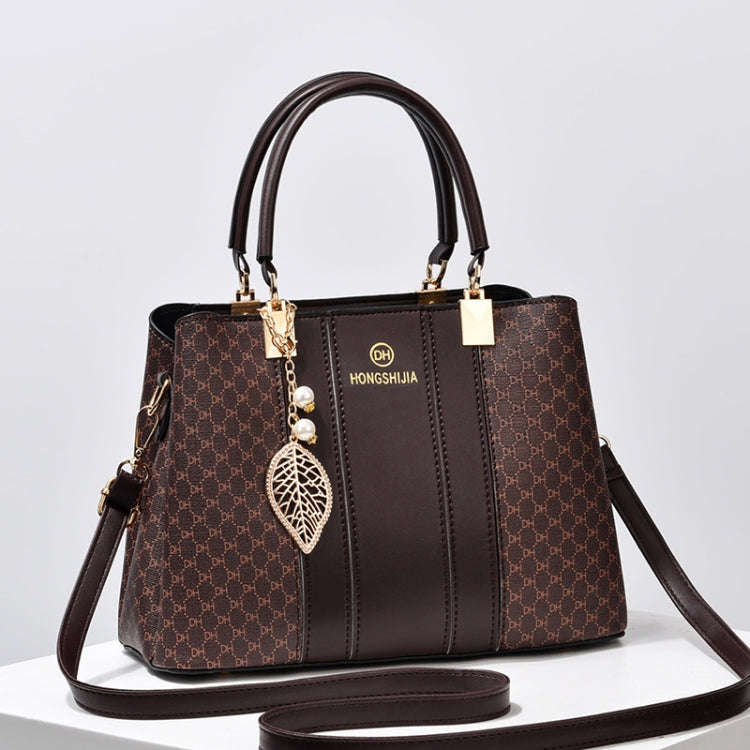 Spring Summer Lady Handbag Large Capacity Colorblocking Shoulder Crossbody Bag(Black)