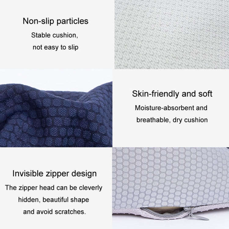 Office Sedentary Memory Foam Breathable Cushion Chair Hip Seat Cushion(Navy)