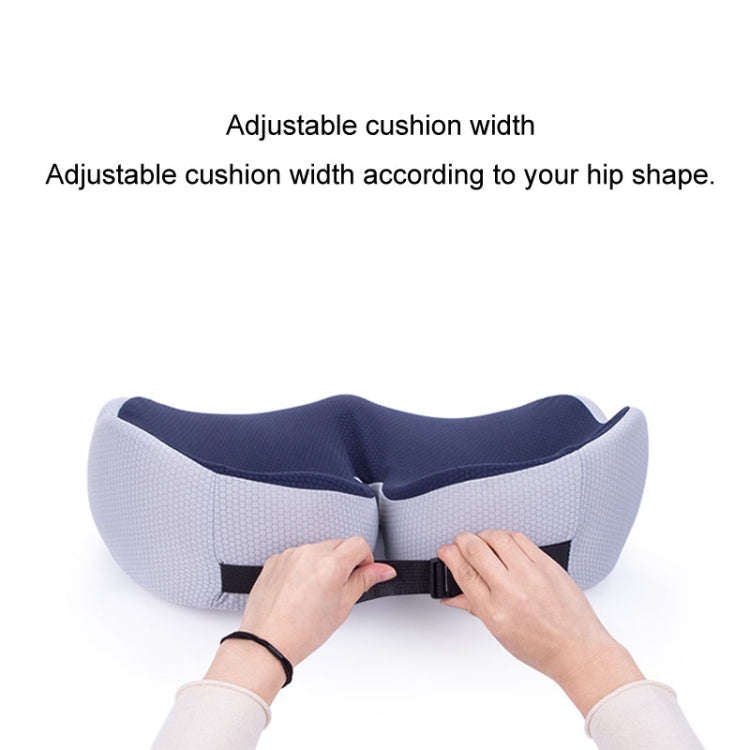 Office Sedentary Memory Foam Breathable Cushion Chair Hip Seat Cushion(Black)