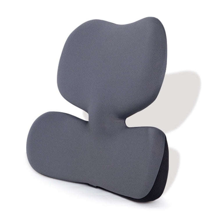 Office Sedentary Pillow Cushion Memory Foam Seat Lumbar Pillow(Dark Gray)