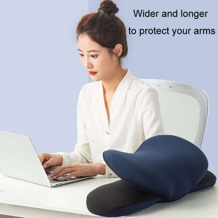 Office Sedentary Pillow Cushion Memory Foam Seat Lumbar Pillow(Navy)