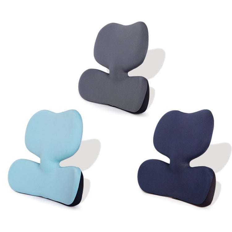 Office Sedentary Pillow Cushion Memory Foam Seat Lumbar Pillow(Dark Gray)