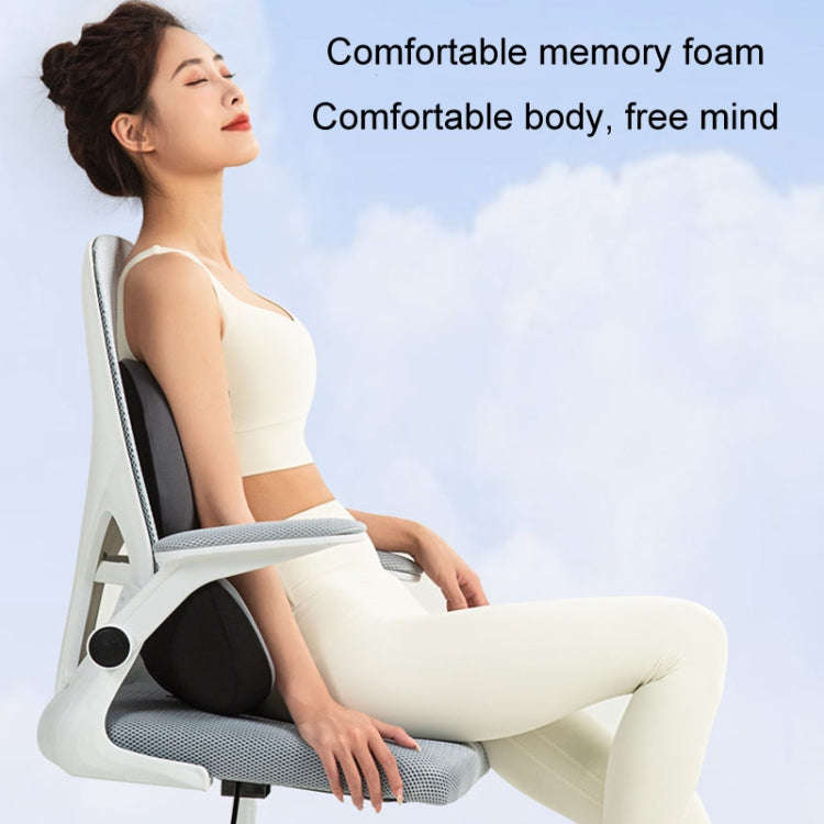 Office Sedentary Pillow Cushion Memory Foam Seat Lumbar Pillow(Blue)