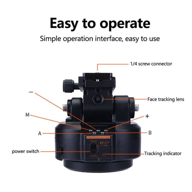ZIFON YT-2000 Intelligent Electric Gimbal Rocker Panoramic Rotation Face Tracking Cell Phone Came...