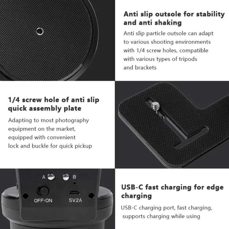 Desiontal YT-800 Cell Phone Camera Remote Control Gimbal 360 Rotation Panoramic Shooting Stabiliz...