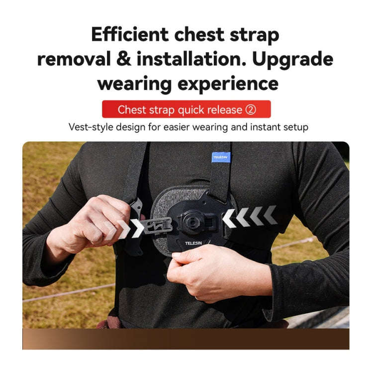 TELESIN S2-CGP-01 Quick-Release Vest Chest Strap Sports Camera Accessories