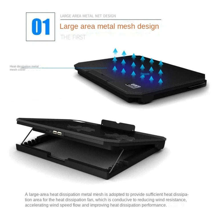 NUOXI S200C Laptop Silent Radiator Multi-level Adjustable Metal Bracket Base(Blue)
