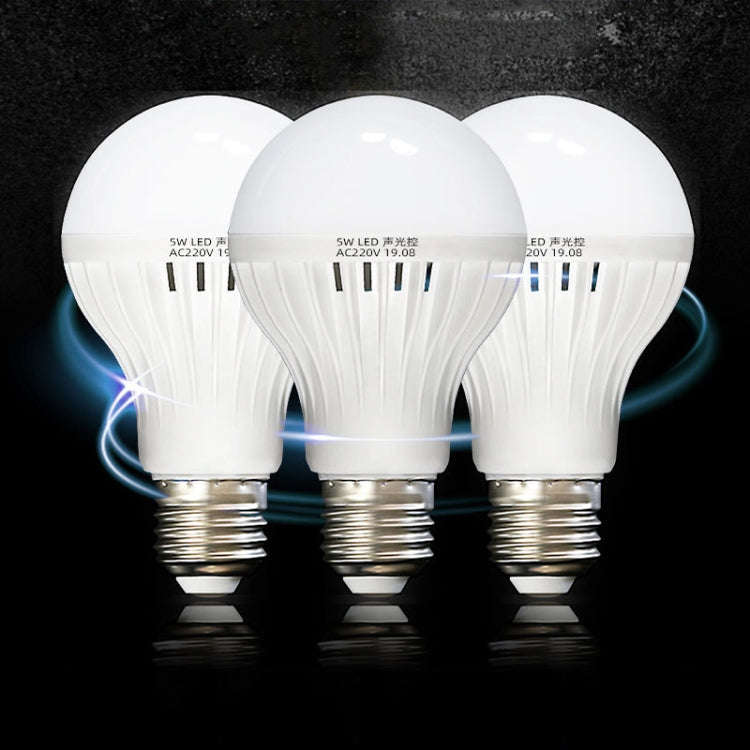 E27 LED Sound/Light Control Bulb Stair Corridor Human Body Sensor Light, Power: 7W(Engineering)