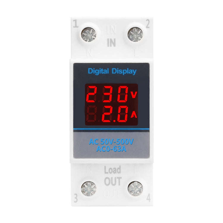 SINOTIMER SDM002 Household DIN Rail Single-Phase AC Dual Display Voltage And Current Meter(100A E...