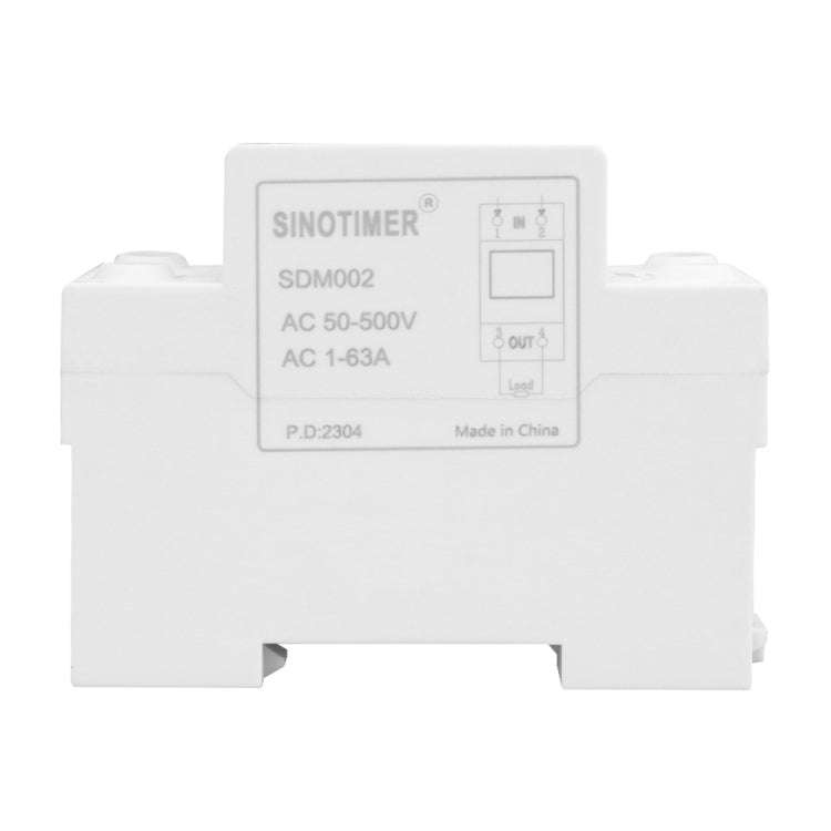 SINOTIMER SDM002 Household DIN Rail Single-Phase AC Dual Display Voltage And Current Meter(100A E...