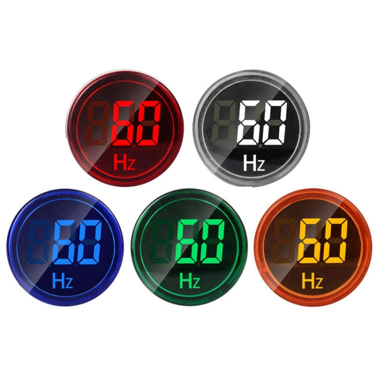 SINOTIMER ST16HZ 20-75Hz AC Frequency 22mm Round Opening LED Digital Signal Indicator Light(01 Red)