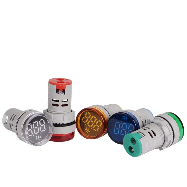 SINOTIMER ST16HZ 20-75Hz AC Frequency 22mm Round Opening LED Digital Signal Indicator Light(01 Red)