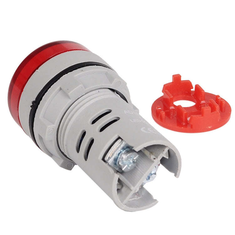 SINOTIMER ST16HZ 20-75Hz AC Frequency 22mm Round Opening LED Digital Signal Indicator Light(01 Red)