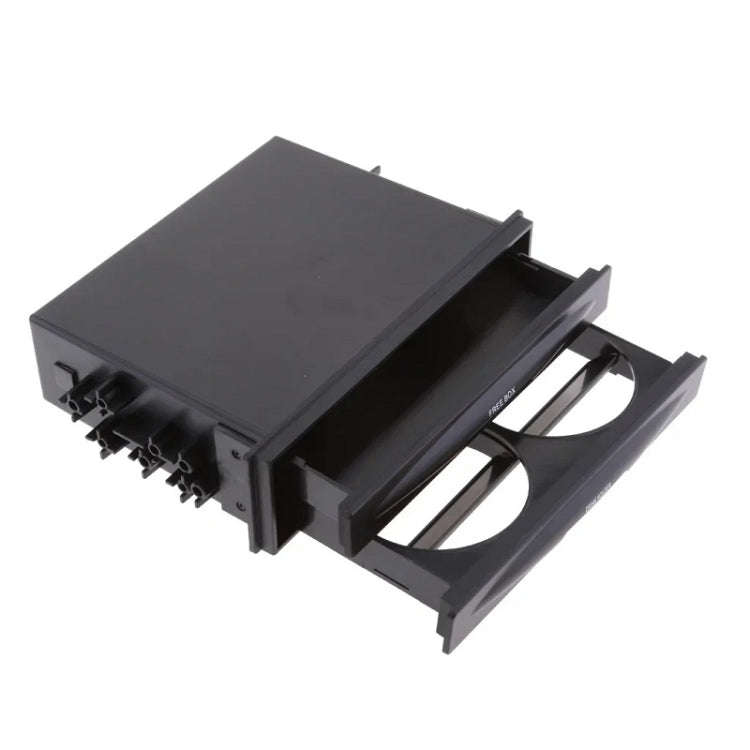Car Audio Modified Multi-purpose Storage Box Cup Holder(Double-layer Box)