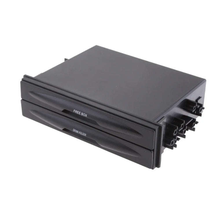 Car Audio Modified Multi-purpose Storage Box Cup Holder(Double-layer Box)