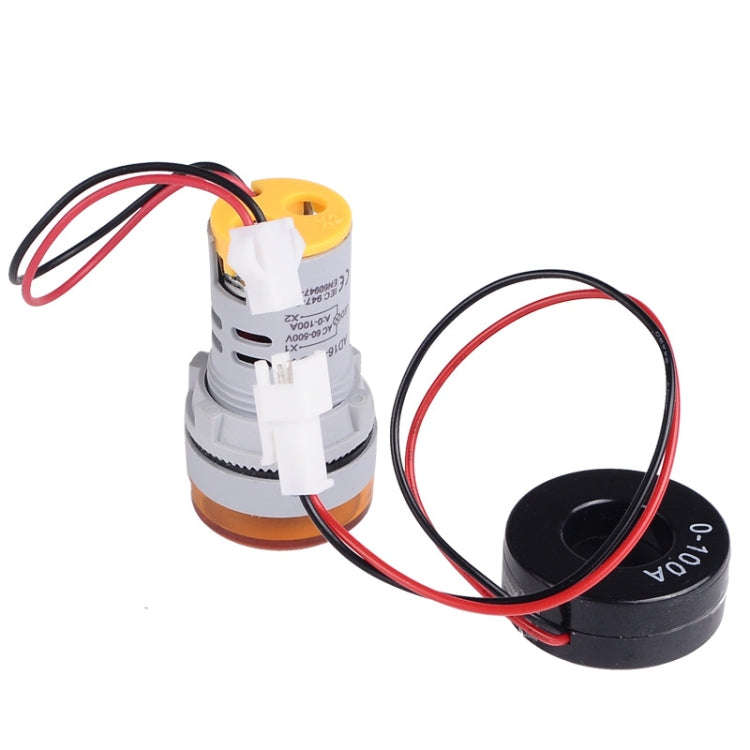 SINOTIMER ST16VA Round 22mm LED Digital Display AC Voltage Current Indicator AC 60-500V 0-100A(01...
