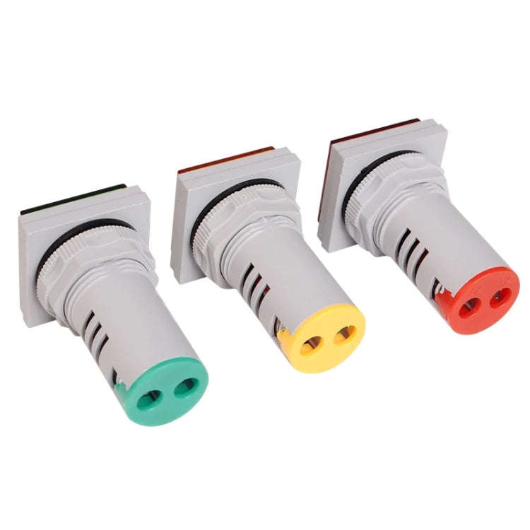 SINOTIMER ST17V AC Voltage Signal Indicator 22mm Square LED Digital Display Voltage Head AC 60-50...