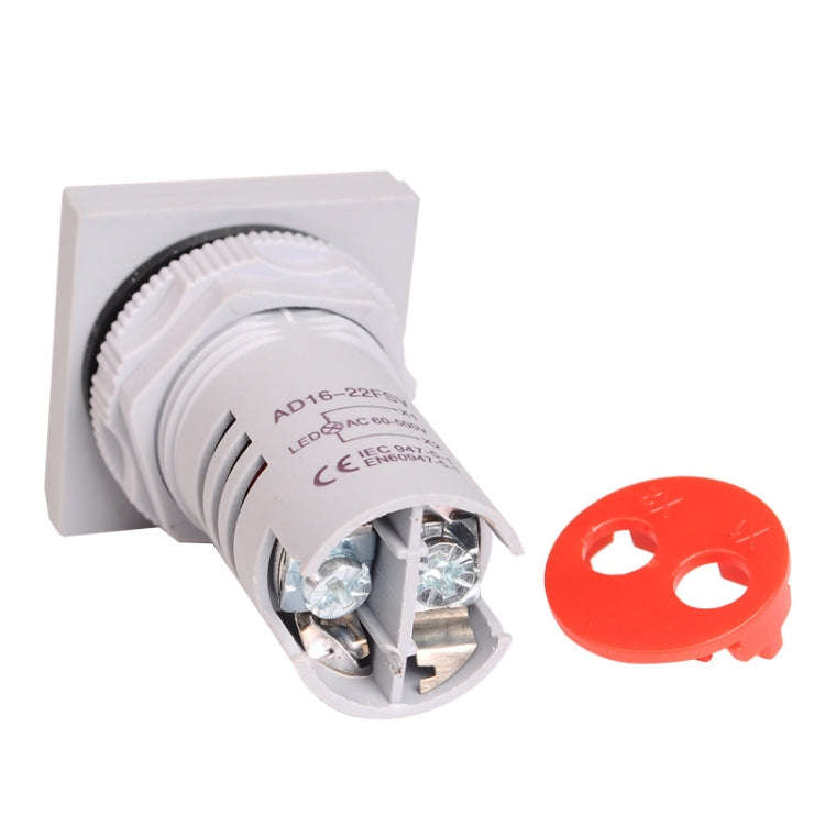 SINOTIMER ST17V AC Voltage Signal Indicator 22mm Square LED Digital Display Voltage Head AC 60-50...