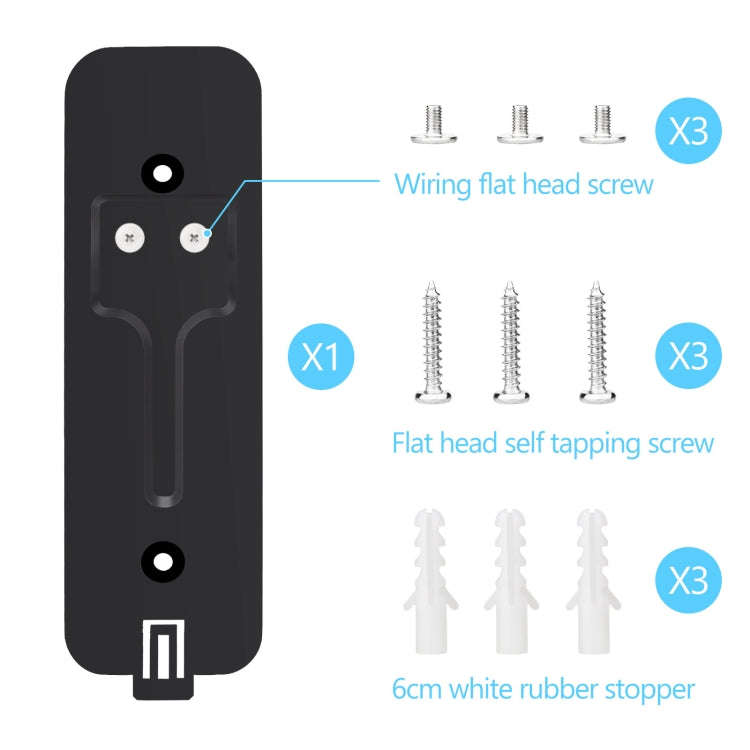 For Blink Doorbell Backplate Replacement Part(Black)