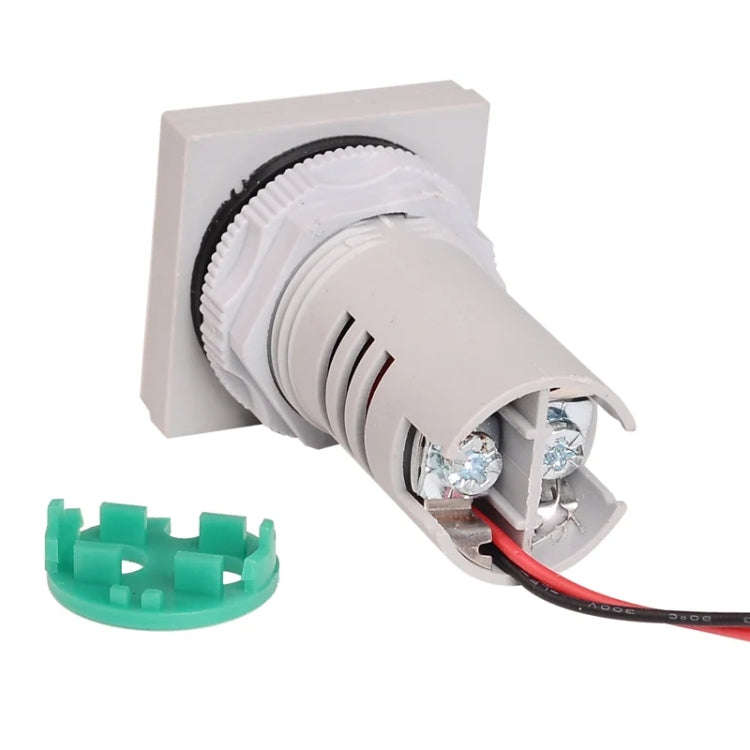 SINOTIMER ST17A Square 22mm LED Digital Display Signal Light AC Current Indicator 0-100A(04 Green)