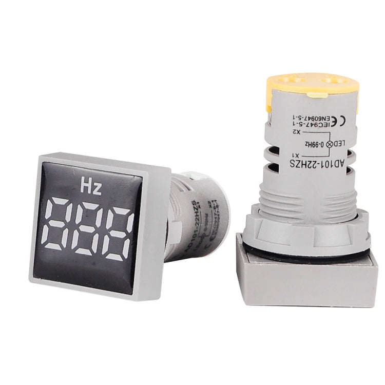 SINOTIMER ST17HZ 22mm Square LED Digital Display 50-75Hz AC Frequency Signal Indicator(03 Blue)