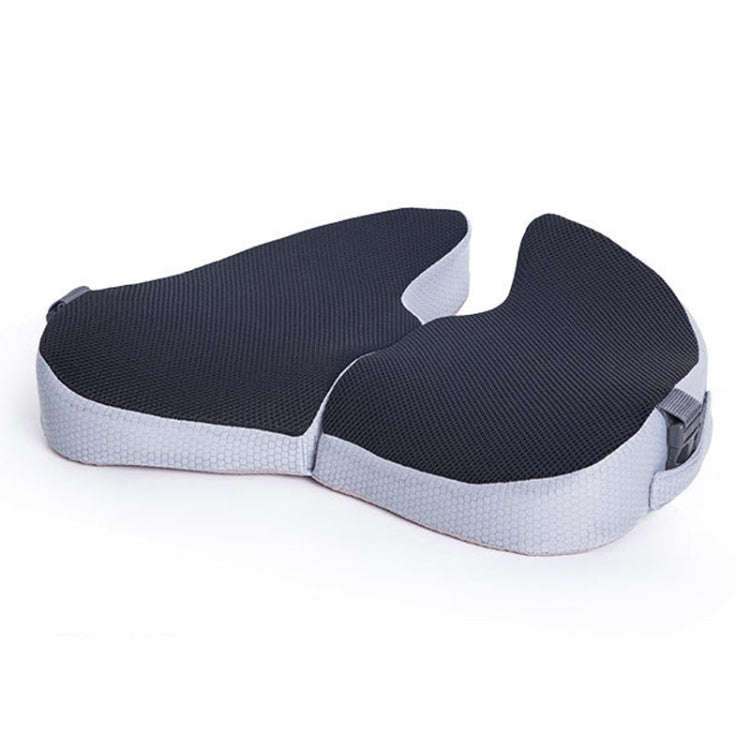 BEWALKER Foldable Travel Seat Cushion Memory Foam Breathable Chair Cushion(Black)