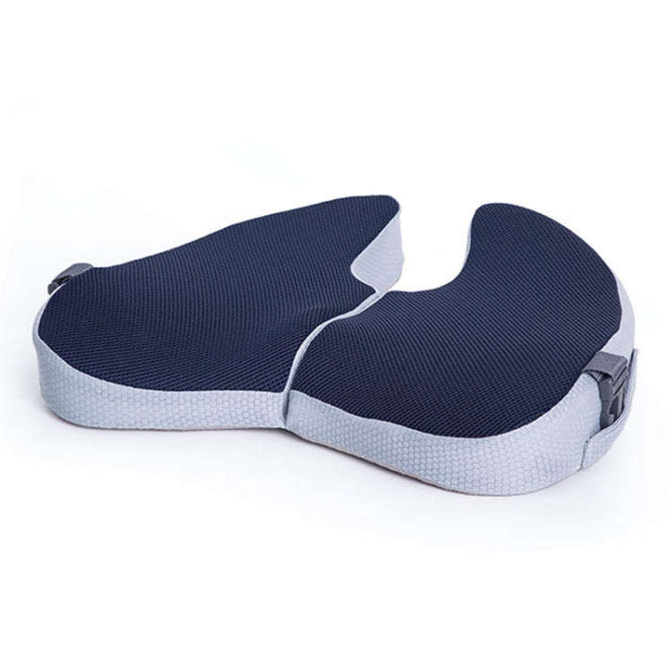 BEWALKER Foldable Travel Seat Cushion Memory Foam Breathable Chair Cushion(Navy)